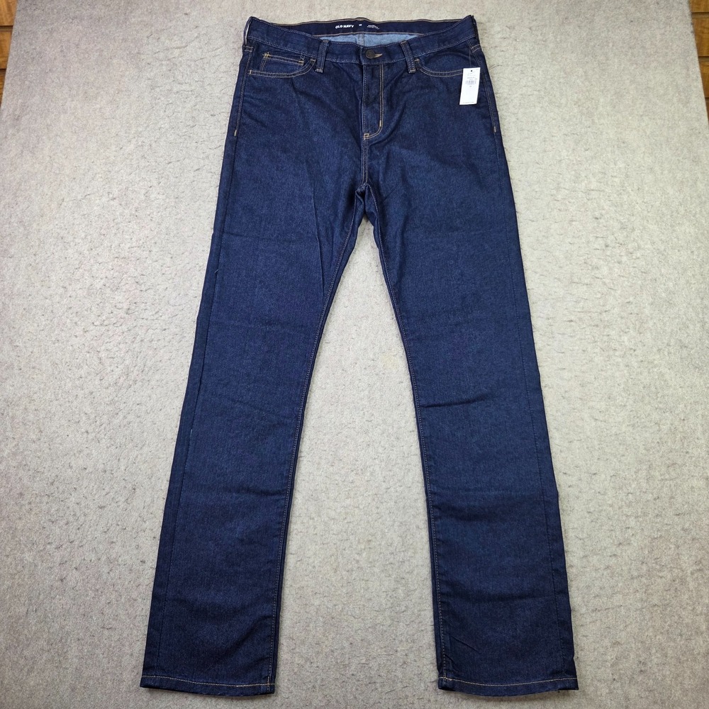 Old Navy Skinny Jeans Built In Tough Boys 18 Blue Dark Wash Stretch Denim NEW